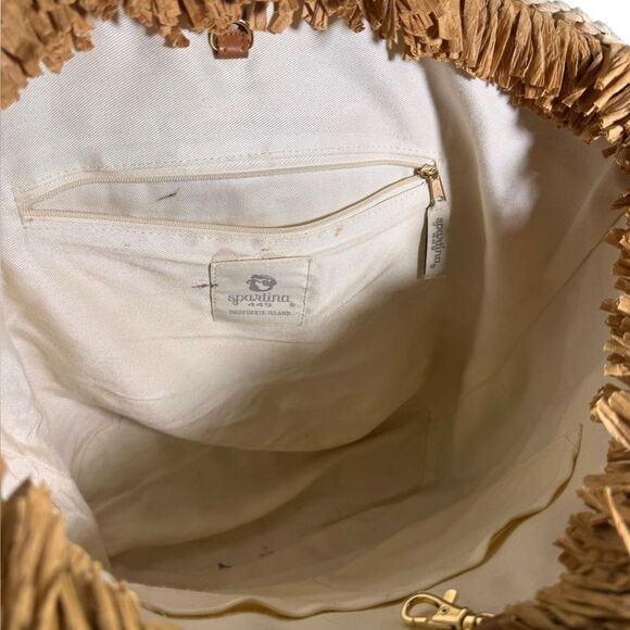 Spartina 449 Straw Fringe Tote Palmetto - Picture 5 of 5